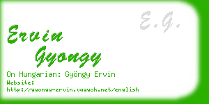 ervin gyongy business card
