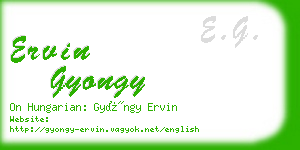ervin gyongy business card